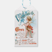 Antiek Valentijn Cupid Heart Cadeaulabel (Voorkant)