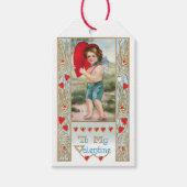 Antiek Valentijn Cupid Heart Cadeaulabel (Voorkant)