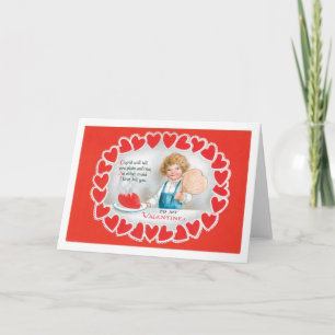 Antiek Valentijn Feestdagen Kaart