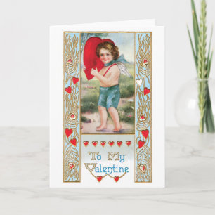 Antiek Valentijn Feestdagen Kaart