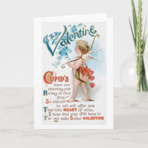 Antiek Valentijn Feestdagen Kaart