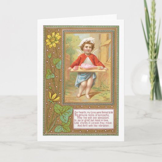 Antiek Valentijn Feestdagen Kaart (Voorkant)