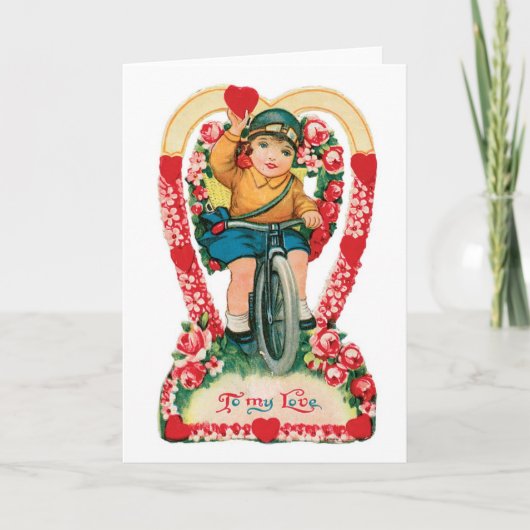 Antiek Valentijn Feestdagen Kaart (Voorkant)