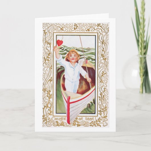 Antiek Valentijn Feestdagen Kaart (Voorkant)