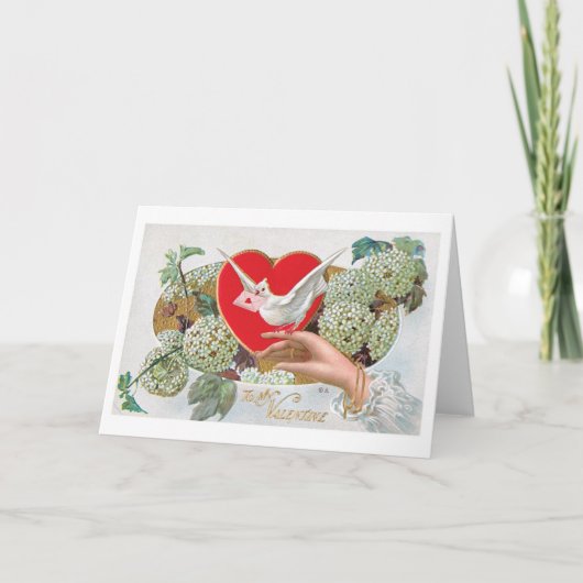Antiek Valentijn Feestdagen Kaart (Voorkant)
