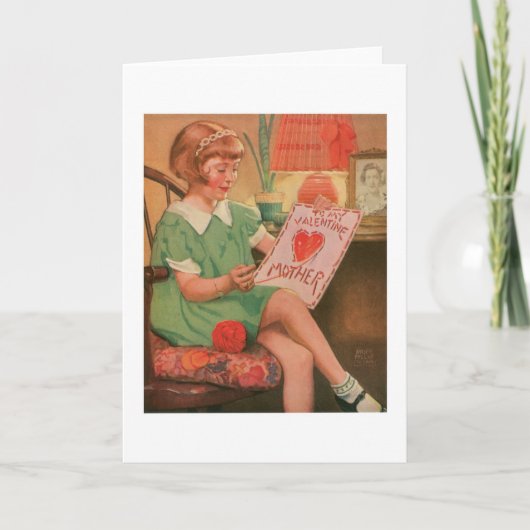 Antiek Valentijn Feestdagen Kaart (Voorkant)