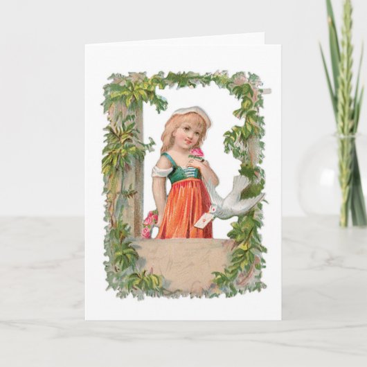 Antiek Valentijn Feestdagen Kaart (Voorkant)