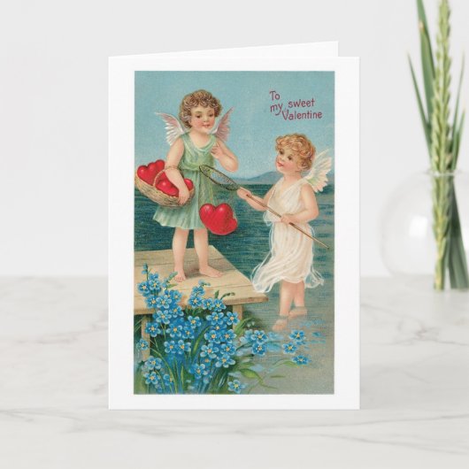 Antiek Valentijn Feestdagen Kaart (Voorkant)