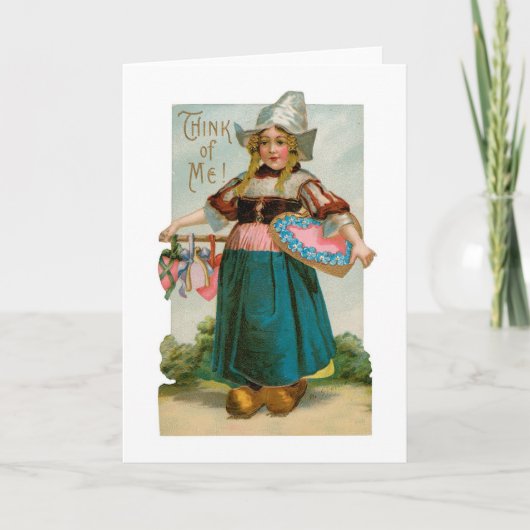 Antiek Valentijn Feestdagen Kaart (Voorkant)