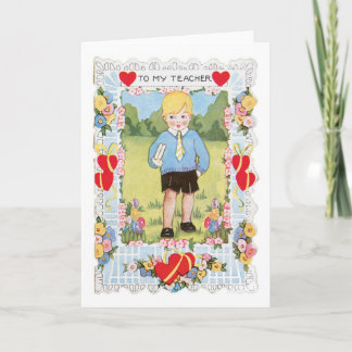 Antiek Valentijn Feestdagen Kaart