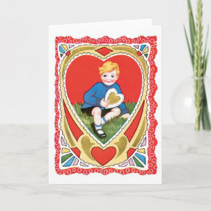 Antiek Valentijn Feestdagen Kaart