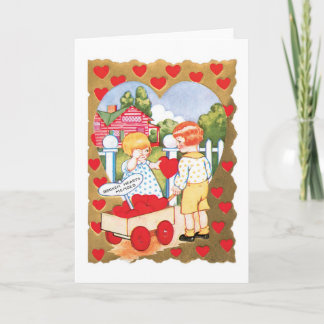 Antiek Valentijn Feestdagen Kaart