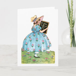 Antiek Valentijn Feestdagen Kaart