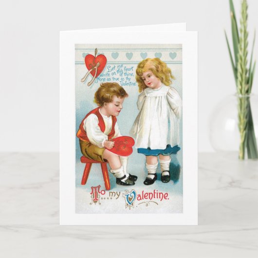 Antiek Valentijn Feestdagen Kaart (Voorkant)