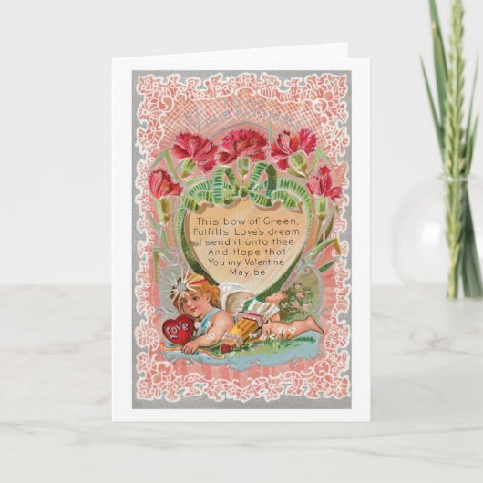 Antiek Valentijn Feestdagen Kaart (Voorkant)