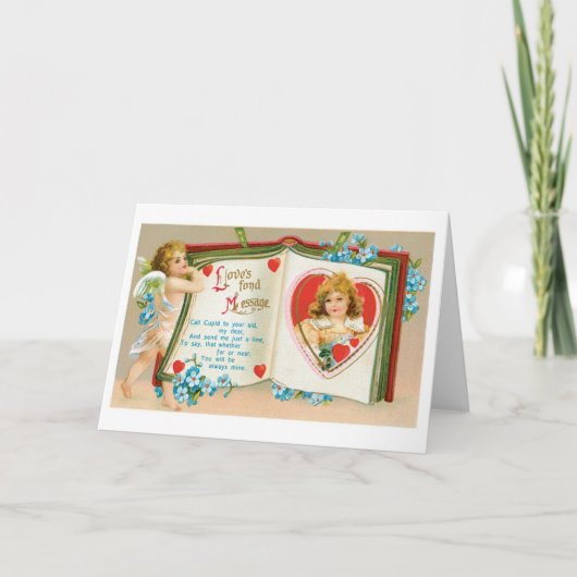 Antiek Valentijn Feestdagen Kaart (Voorkant)
