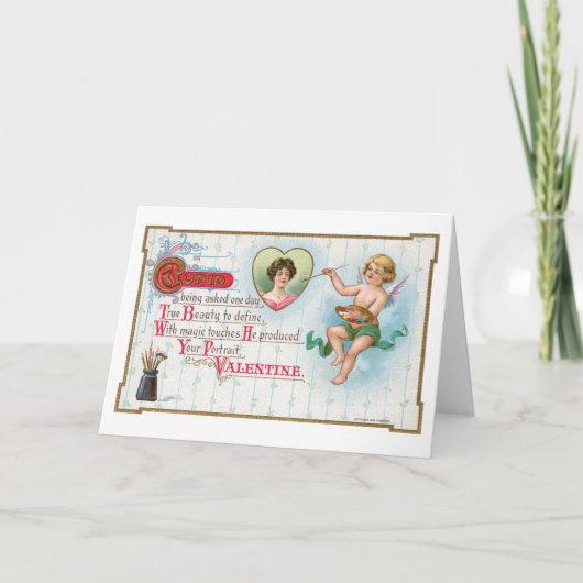 Antiek Valentijn Feestdagen Kaart (Voorkant)