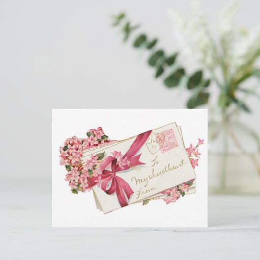 Antiek Valentijn Feestdagenkaart (Staand voorkant)