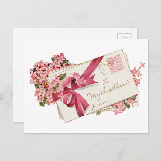 Antiek Valentijn Feestdagenkaart (Voorkant / Achterkant)