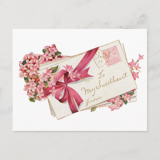 Antiek Valentijn Feestdagenkaart (Voorkant)