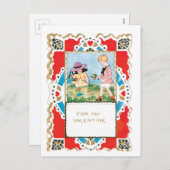 Antiek Valentijn Feestdagenkaart (Voorkant / Achterkant)