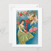 Antiek Valentijn Feestdagenkaart (Voorkant / Achterkant)