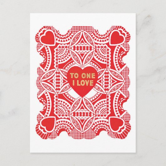 Antiek Valentijn Feestdagenkaart (Voorkant)