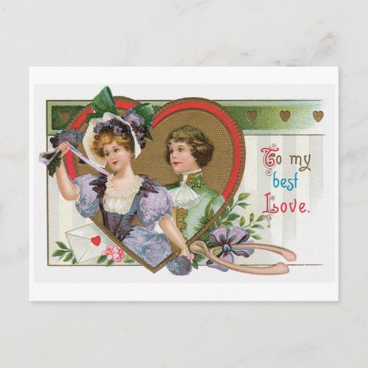 Antiek Valentijn Feestdagenkaart (Voorkant)