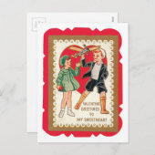 Antiek Valentijn Feestdagenkaart (Voorkant / Achterkant)