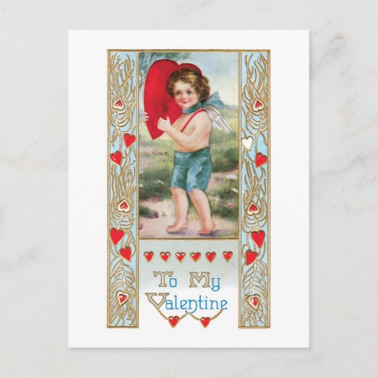 Antiek Valentijn Feestdagenkaart (Voorkant)