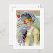 Antiek Valentijn Feestdagenkaart (Voorkant / Achterkant)