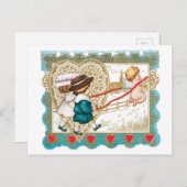 Antiek Valentijn Feestdagenkaart (Voorkant / Achterkant)