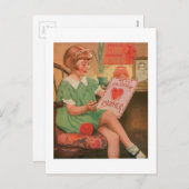 Antiek Valentijn Feestdagenkaart (Voorkant / Achterkant)