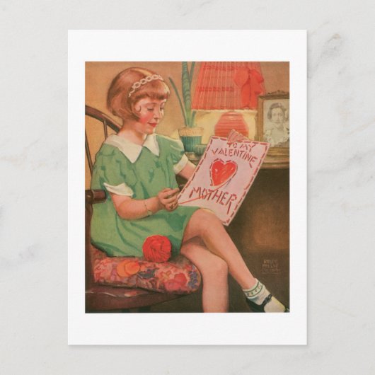 Antiek Valentijn Feestdagenkaart (Voorkant)