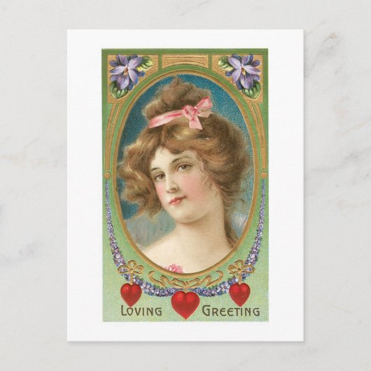 Antiek Valentijn Feestdagenkaart (Voorkant)