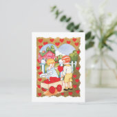 Antiek Valentijn Feestdagenkaart (Staand voorkant)