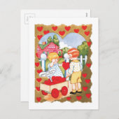 Antiek Valentijn Feestdagenkaart (Voorkant / Achterkant)