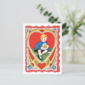 Antiek Valentijn Feestdagenkaart (Staand voorkant)