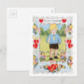 Antiek Valentijn Feestdagenkaart (Voorkant / Achterkant)