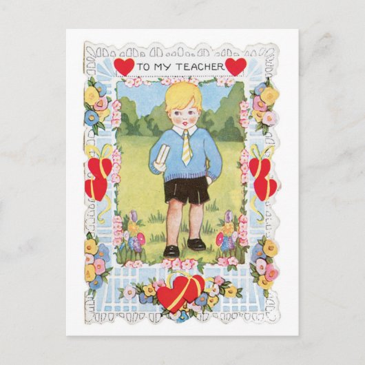 Antiek Valentijn Feestdagenkaart (Voorkant)