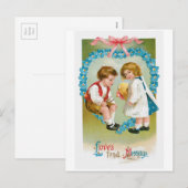 Antiek Valentijn Feestdagenkaart (Voorkant / Achterkant)