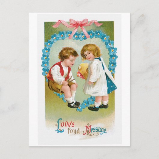 Antiek Valentijn Feestdagenkaart (Voorkant)