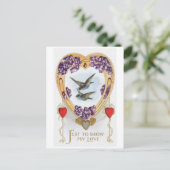 Antiek Valentijn Feestdagenkaart (Staand voorkant)