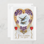 Antiek Valentijn Feestdagenkaart (Voorkant / Achterkant)