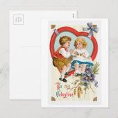 Antiek Valentijn Feestdagenkaart (Voorkant / Achterkant)