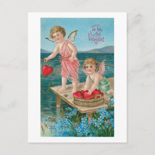 Antiek Valentijn Feestdagenkaart (Voorkant)
