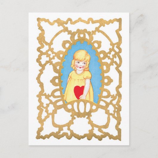 Antiek Valentijn Feestdagenkaart (Voorkant)