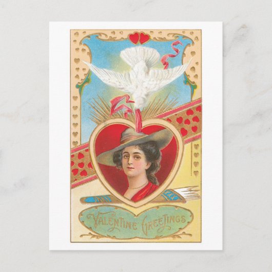 Antiek Valentijn Feestdagenkaart (Voorkant)