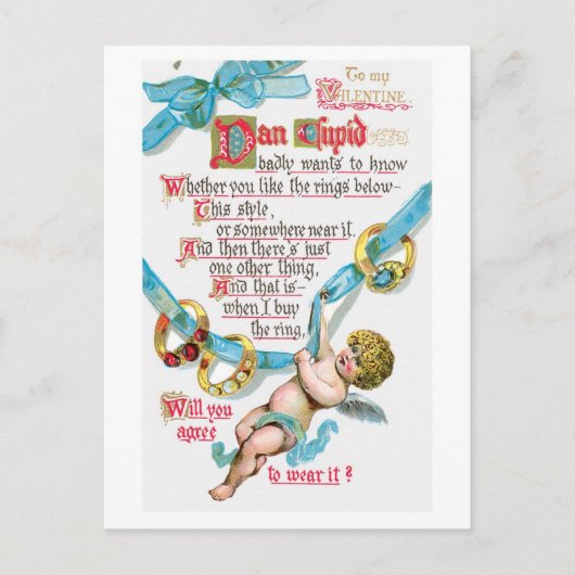 Antiek Valentijn Feestdagenkaart (Voorkant)