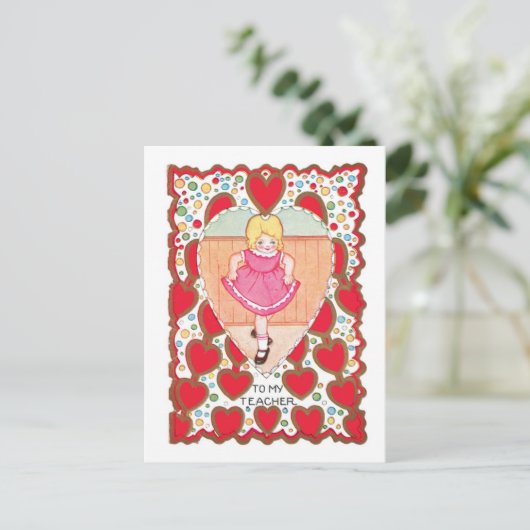 Antiek Valentijn Feestdagenkaart (Staand voorkant)